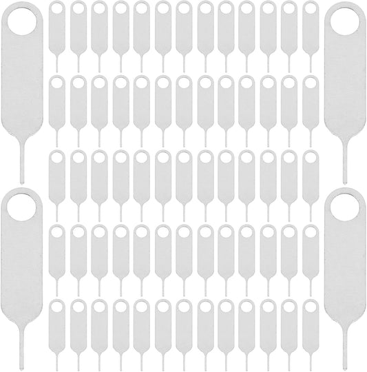 500pcs SEWACC Universal Sim Card Removal Tool and Anti-Lost Sim Pin Ejector for Mobile Phones Stainless Steel