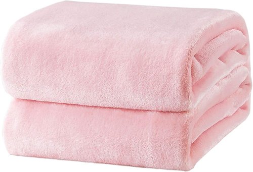 Bedsure GentleSoft Fleece Blanket - King Size Pink Plush Throw, Soft & Cozy Microfiber, 108x90 Inches