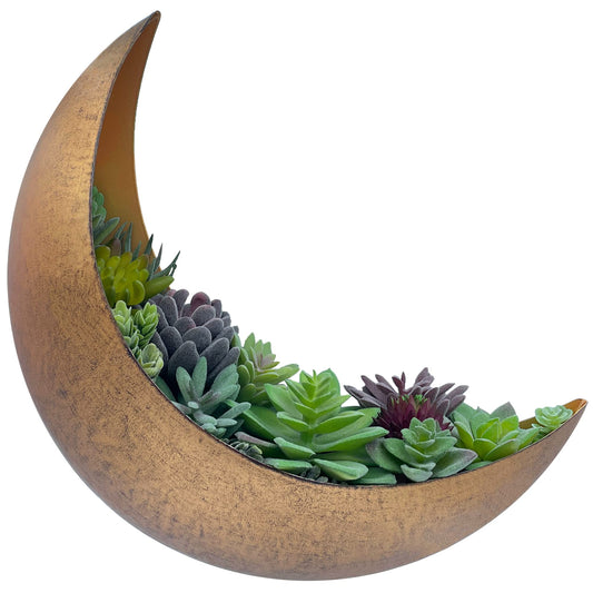 AERLO Moon Wall Planter - Hanging Moon Decor Perfect for Boho, Hippie, and Witchy Gifts for Women - Wall Planters for Indoor Plants and Outdoor Plants
