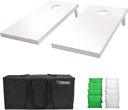 GoSports 4 ft x 2 ft Regulation Size Wooden Cornhole Boards Set - Includes Carrying Case and Over 100 Optional Bean Bag Colors