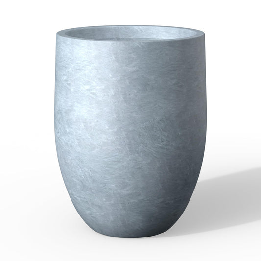 Kante Tall Concrete Planter, 21.7-Inch Height Blue-Gray Large Indoor Outdoor Plant Pot with Drainage Hole for Patio Garden Home, Modern Decor for Flowers and Tree