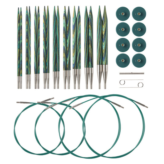 Knit Picks Options Wood Interchangeable Knitting Needle Set - US 4-11 (Caspian)