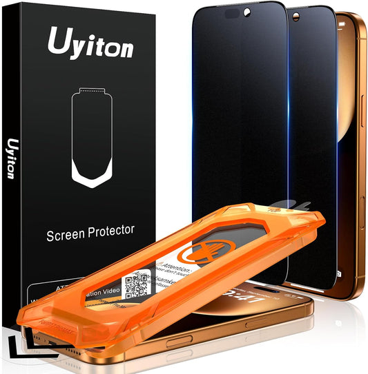 17 9H 2 Pack Uyiton for iPhone Pro Max Matte Privacy Screen Protector - Anti-Fingerprint [Easy to Install] Anti-Spy