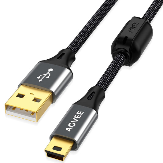 2 Pack 10ft IFC-400PCU T1i T7i, AGVEE Camera USB Data File Transfer AV Out Digital Cable Cord with Magnetic Ring