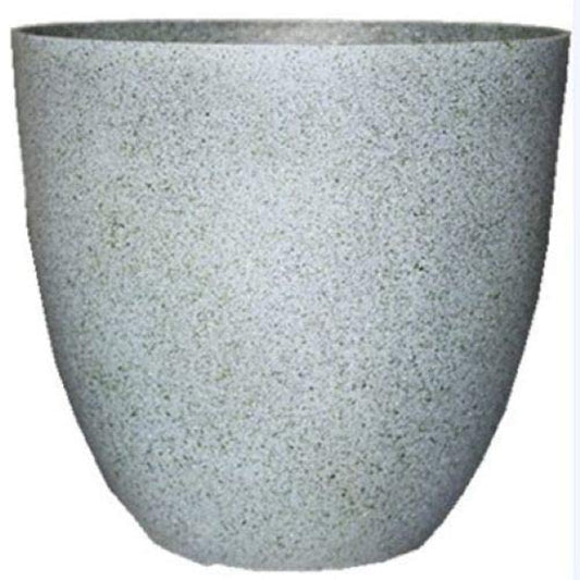 Gardener Select Large Egg Shaped Planter - Modern Indoor & Outdoor Decorative Flower Pot (12 Inch, Granite Color)