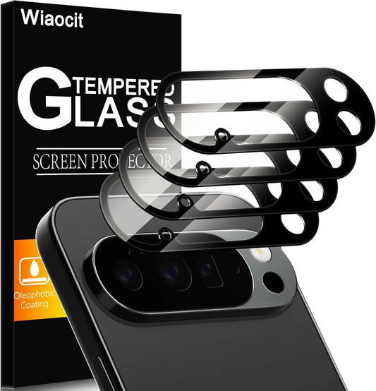 4 Pack 10 9H Wiaocit Tempered Glass Camera Lens Protector for Google Pixel Pro XL, Hardness, Anti-Scratch, Case