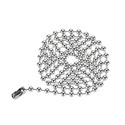 uxcell Pull Chain Extension 3.28 Ft Stainless Steel 6mm Beaded for Light Fan