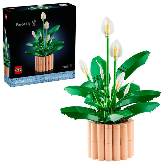 LEGO Botanicals Peace Lily Flower Building Set for Adults - Gifts for Birthdays - DIY Bedroom, Book Shelf & Office Decor for Women & Men, Ages 18+ - Artificial Flowers Crafting Kit - 11504
