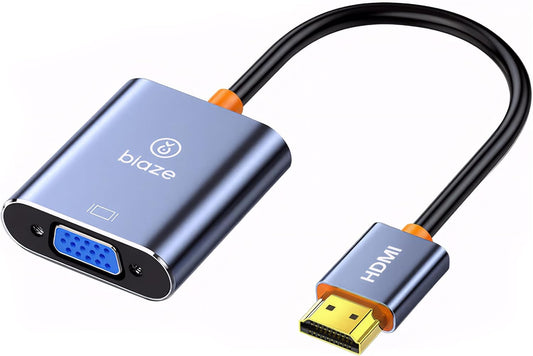 biaze AG6202 1080P Chip HDMI to VGA Adapter, Video Converter for Laptop PC TV Monitor Projector, Gold Plated Connector