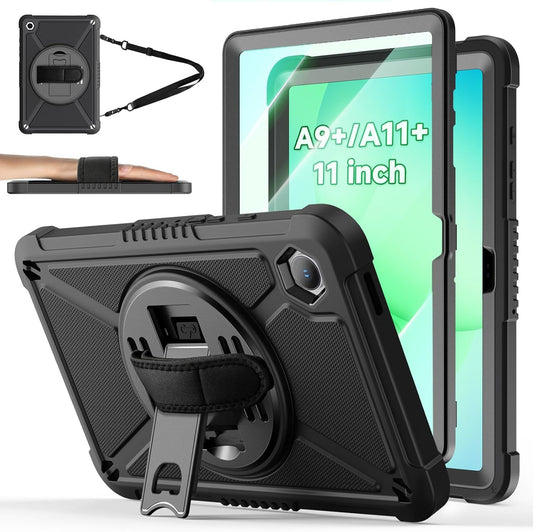 ZtotopCases A11+ Plus/A9+ 11-Inch 2025/2023, Protector+360 A11+/A9 for Samsung Galaxy Tab Shockproof Hard Duty Case