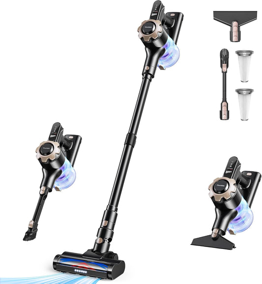 Trucozie Cordless Vacuum Cleaner - 8-in-1 Lightweight Design with 45-Minute Runtime | Powerful Suction for Home & Pet Hair
