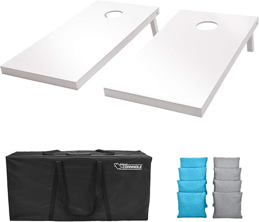 GoSports 4 ft x 2 ft Regulation Size Wooden Cornhole Boards Set - Includes Carrying Case and Over 100 Optional Bean Bag Colors
