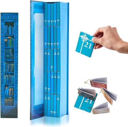 Mini Book Advent Calendar 2026 - 24 Ornament Gifts for Book Lovers | Christmas Countdown Decor