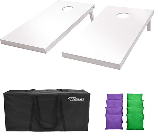 GoSports 4 ft x 2 ft Regulation Size Wooden Cornhole Boards Set - Includes Carrying Case and Over 100 Optional Bean Bag Colors