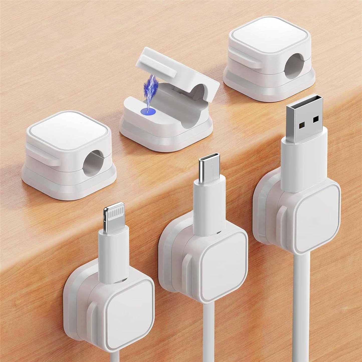 Generic 12 Pack (12) Magnetic Cable Clips [Cable Organizer] Cord Holder, Under Desk Cable Management,Rangrak Adhesive