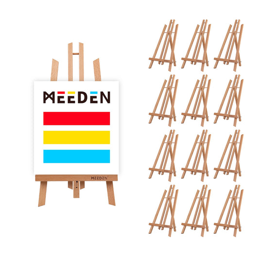 MEEDEN 20 Inch Tabletop Easel: 12 Pack Beech Wood Easel for Painting - Display Table Top Easel Canvas Stand for Painting Sign
