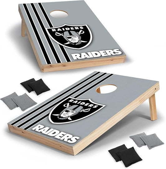 NFL 2' x 3' Solid Wood Cornhole Set with Direct Print HD Team Graphics – Great Gift for Any Football Fan! Bean Bag Toss Family Outdoor Games