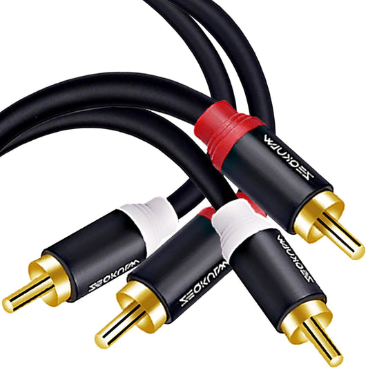 ZEQKULW 2RCA 3.3 2RCA 2RCA 2 Audio Video Cable ft Male to Male Stereo Audio RCA Cables Dual Shielded Gold-Plated RCA