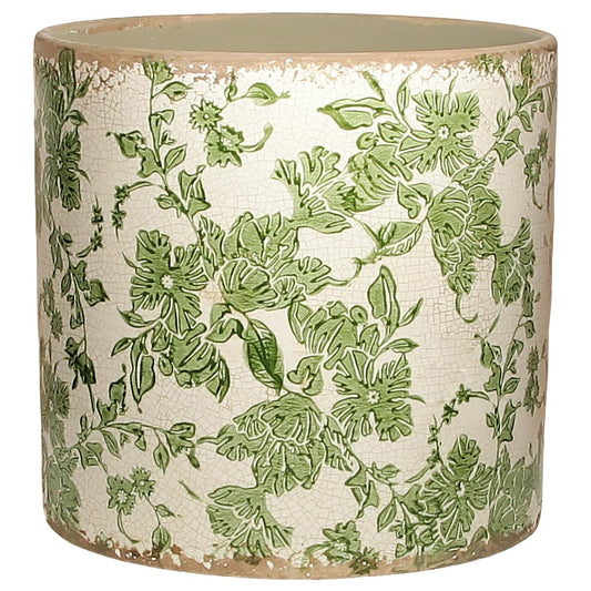 Xiaan Jiaju 7.7" Large Green Plant Pots, Flower Pots w/Drainage, French Country Farmhouse Pots for Plants, Tree Pot for Olive & Money Tree, Garden & Home Decor, Gifts for Women,Indoor/Outdoor Planter