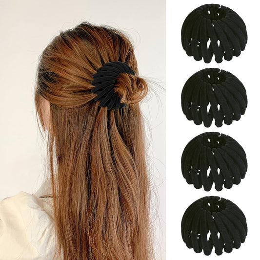 Bird Nest Magic Hair Clips - 2026 New Hair Accessories for Women Thick or Thin Hair, Expandable Hair Bun Makers Plastic Hair Barrettes Hair Scrunchies Lazy Birds Nest Plate Hairpin