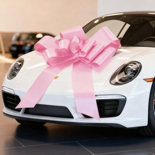 GYDbow 30 Inch Giant Pink Car Bow - Extra Large Pull Bow for New Car Gifts & Celebrations