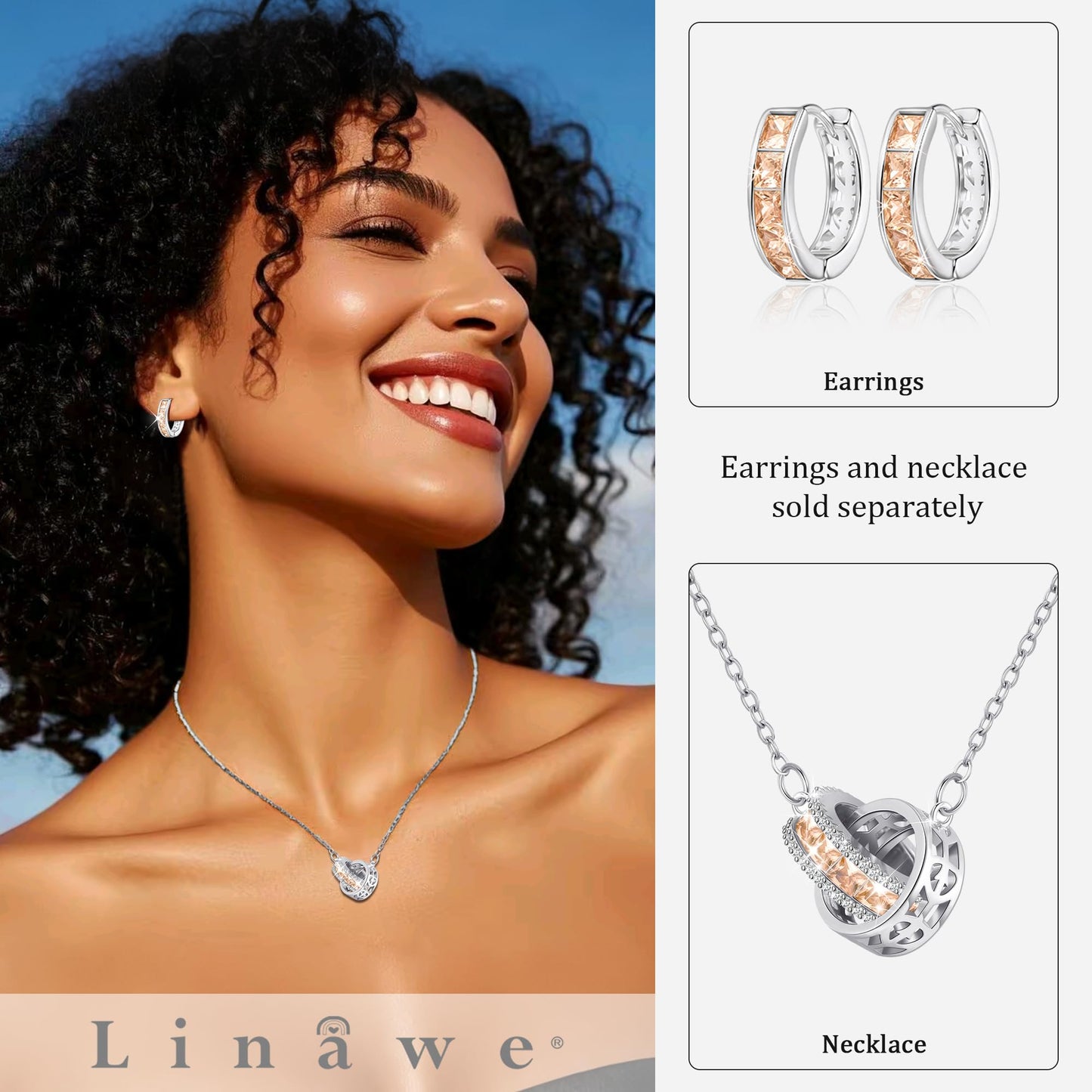 Linawe Silver Hoop Helix Earrings, Yellow Moissanite Earrings for Women Trendy, Small Hoop Cubic Zirconia Mini Tiny Hoop, Cartilage Cuff Preppy Earrings, Safety Pin Flat Back