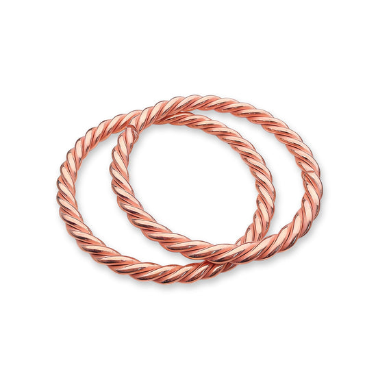2 Pcs Solid Pure Copper Tensor Bracelet - Handmade Twisted Tensor Ring Bangle Wellness Jewelry Gift for Women and Men