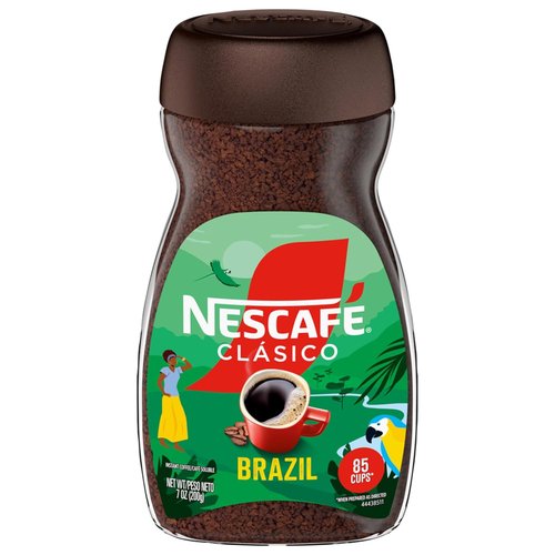 NESCAFÉ CLÁSICO Instant Coffee - Rich Flavor from Brazil | 7 Oz Jar for Quick Brews
