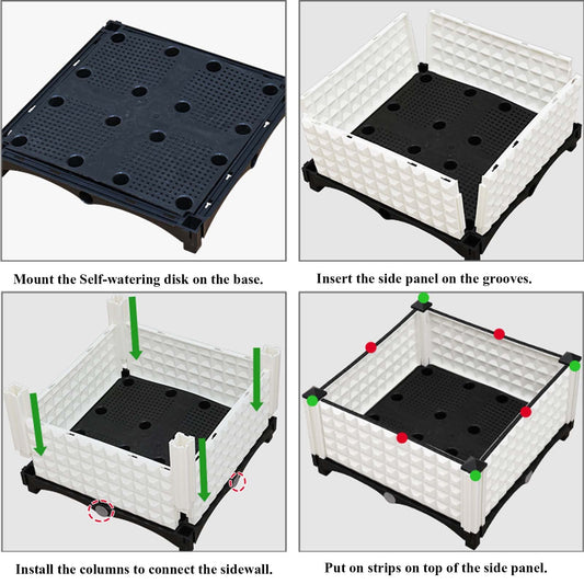 YSUEFIJO Raised Garden Bed for Vegetables, Planter Box for Outdoor Plants, Garden Planter Box Kit, Elevated Garden Boxes Plant Pots, for Vegetables Flower Herb Patio