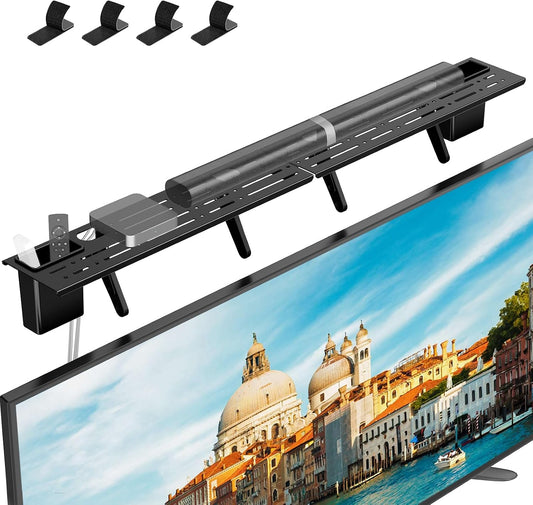 BEISHI 15 lbs Bose,34.65x4.33inch,(with 2 Universal Soundbar Mount - No Drilling Required Space-Saving TV Top Shelf