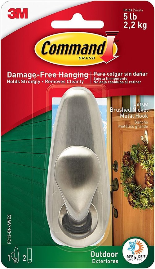Command Outdoor - Forever Classic Metal Hook | Large 5-Pound Capacity for Durable Hanging Solutions