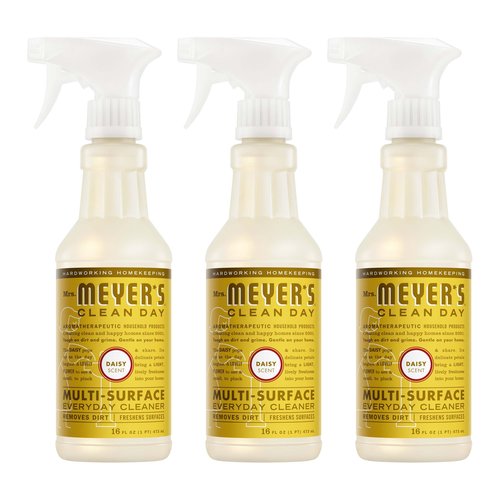 MRS. MEYER'S CLEAN DAY Multi-Surface Everyday Cleaner, Daisy Scent, 16 Fl Oz Bottle - 3 Pack