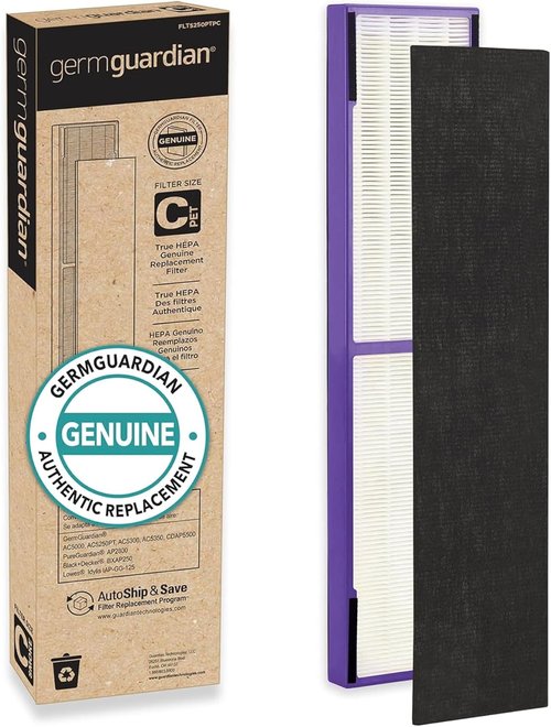 Germ Guardian True HEPA Replacement Filter C - Pet Pure Treatment for AC5250PT, AC5000E, AC5300B & More