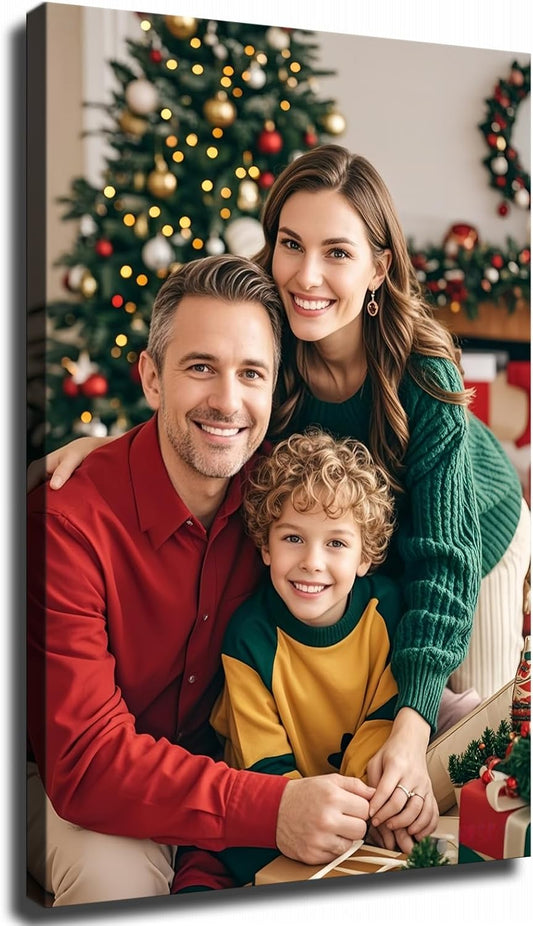Skiennix Personalized Canvas Prints - Transform Your Photos into Stunning Wall Art | Framed 16" L × 20" W