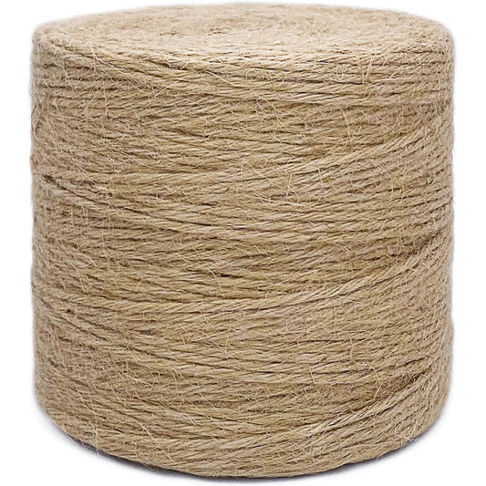 1000FT Jute Twine Rope 3mm Natural Thick Garden Twine String Heavy Duty for Gardening Bundling Crafts Arts Gift Wrapping Packing Material Wedding Christmas Decoration Bulk