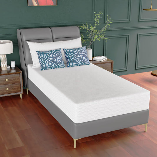 PayLessHere Twin Mattress - 10 Inch Green Tea Memory Foam, CertiPUR-US Certified, Medium-Firm, Removable Cover