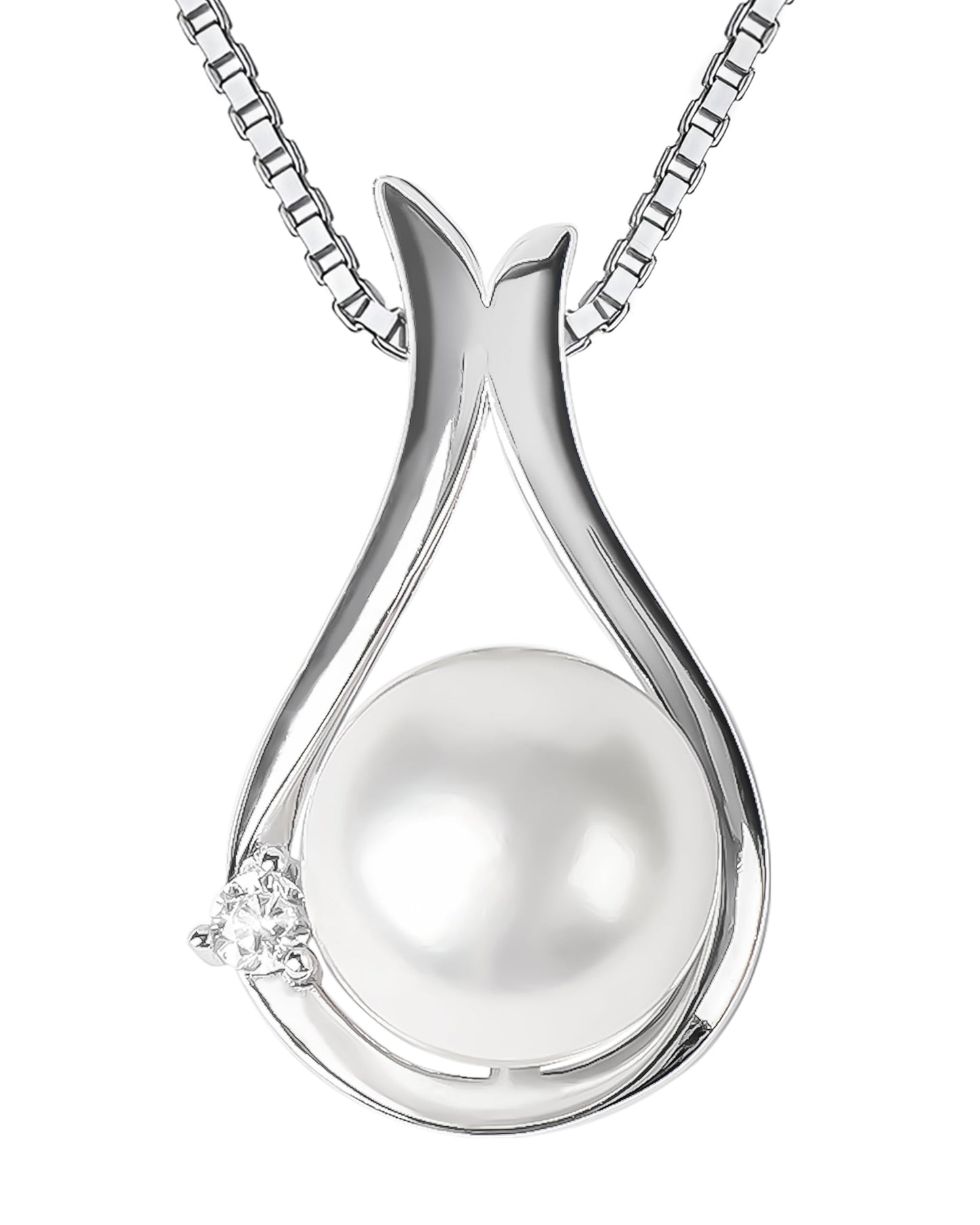Gifts For Wife Wedding Anniversary - Mothers day gifts -AAA+ Real Pearl Necklaces For Women (18k Gold Platting 925 Sterling Silver) Mothers day necklace ideas Birthday Freshwater Pearl Necklace