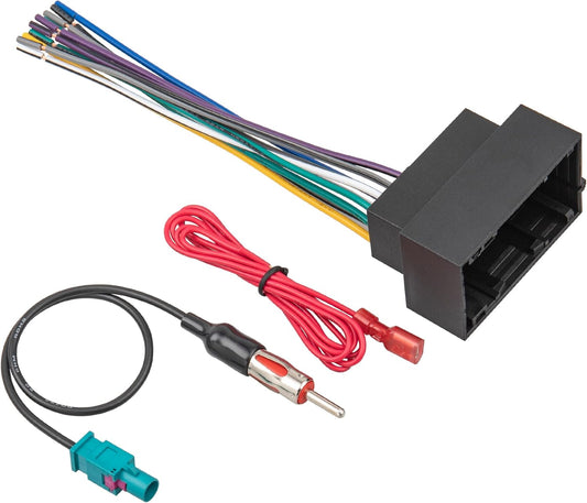 2013-2019 2014-2020, 2015-2020 RED WOLF Stereo Wiring Harness Antenna Adapter Fit for Dodge Ram, Jeep Chrysler