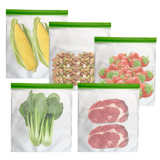 TAINESS Odor Proof Storage Bags Reusable Bear Bags for Food Backpacking No-Odor Zipper Barrier Bags Fit Home Organization, Food Storage,Freezer Safe (5p-8.5x10in)