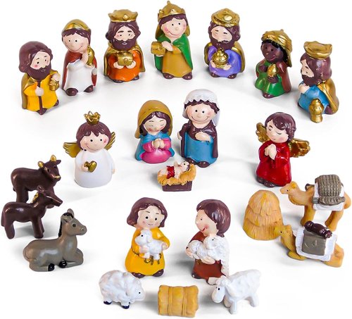 Little People Nativity Set by Fisher-Price | 23-Piece Adorable Christmas Scene for Home & Sunday School Play