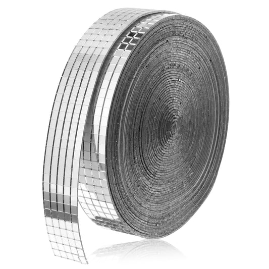 10000 Pcs Disco Ball Mirror Tiles Self Adhesive 5 x 5 mm Small Square Mirror Mosaic Tiles Disco Ball Tapes Stickers for Crafts DIY Party Decoration
