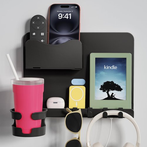Floating Shelves for Bedside Shelf, Stick On Accessories Organizer, Wall Mount Self, Cute Room Decor Aesthetic, Girls Room Decor, Cool Stuff for Bedroom Storage and Organization