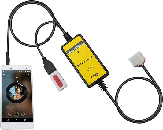 Yomikoo MP3 5+7Pin 1998-2004 1998-2002 1998-2003 USB AUX Player Radio Car Digital Music Cd Changer Aux Adapter