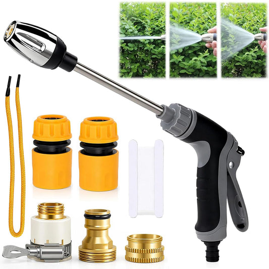 Aquoxis Pressure Washer Gun, 2026 Upgraded High Hose Nozzle, Hydro Power Water Jet Cleaner, Adjustable Nozzle Pressure Washer Attachment for Car, Patio, Driveway & Outdoor Cleaning