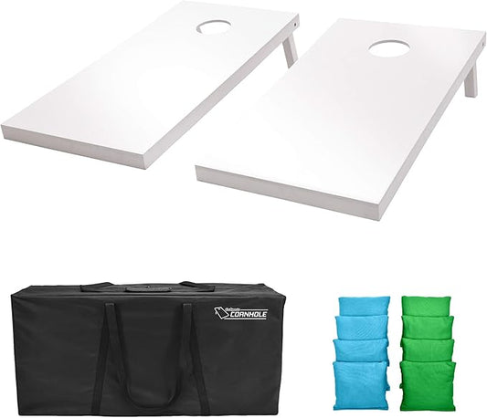 GoSports 4 ft x 2 ft Regulation Size Wooden Cornhole Boards Set - Includes Carrying Case and Over 100 Optional Bean Bag Colors