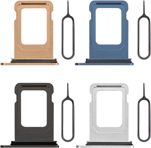 4 11 11 Color SIM Card Tray Holder Slot Replacement for iPhone Pro Max (Midnight Green/Gold/Space Grey/Silver)