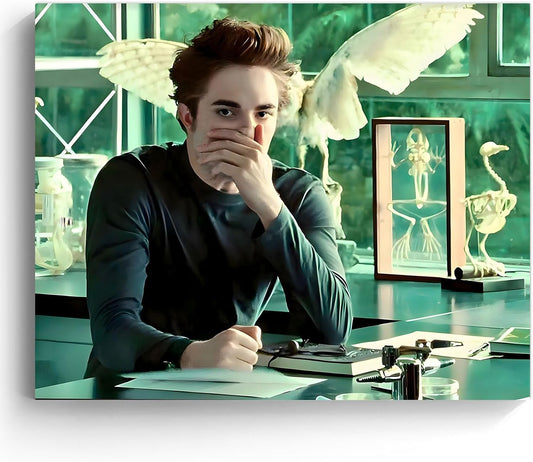 Skiennix Funny Framed Canvas Wall Art - Humorous Twilight Saga Poster Print for Bathroom | 11 x 14 in