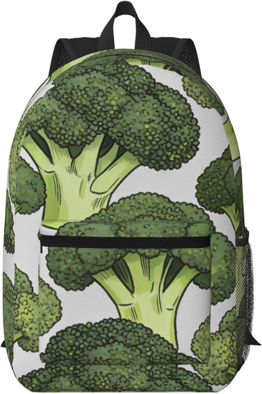 Zelinge Backpack Backpacks 17 Inches Cartoon Broccoli Travel For Men Women Travel Laptop Bag Tall