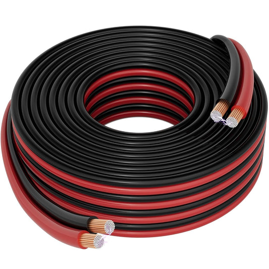 12/2 20 12V/24V 12AWG HiFind Gauge FT Red Black Hookup Electrical Wire Cable LED Strips Extension Cord DC, Flexible