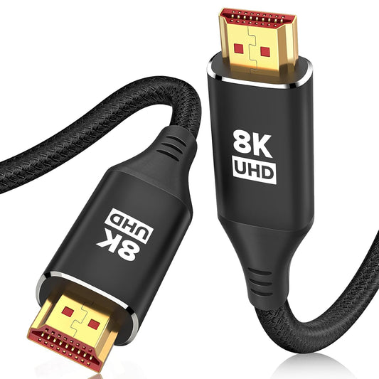 10K 8K 4K 1FT, 4K/120Hz, 8K/60Hz, 48Gbps 2.2 2.3, 10, 2.1 HDMI Cable Ultra High Speed HDMI Braided Cord, Supports